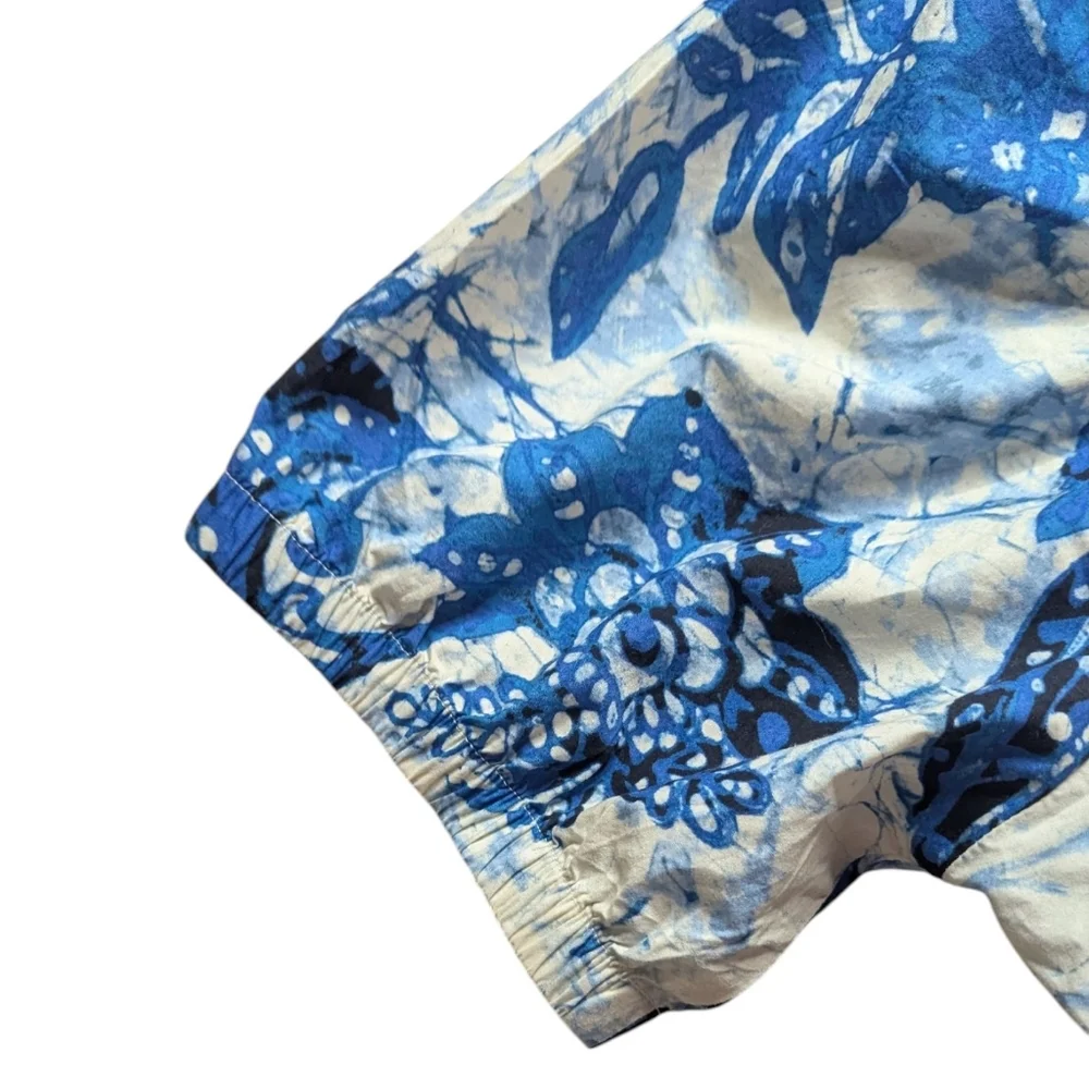 H&M Floral Puff Sleeve Cropped Top | Size L